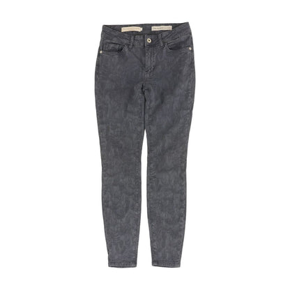 Blue Floral High Rise Skinny Leg Jeans