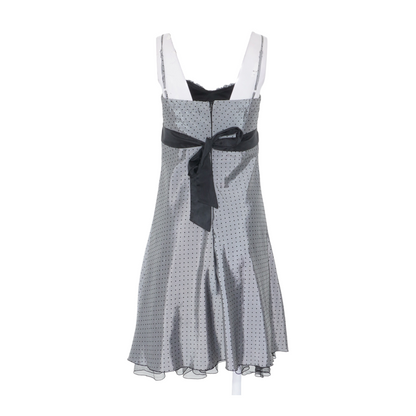 Gray Polka Dot Midi Dress