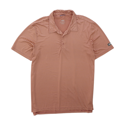 Pink Striped Short Sleeve Polo