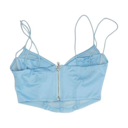 Blue Cropped Blouse