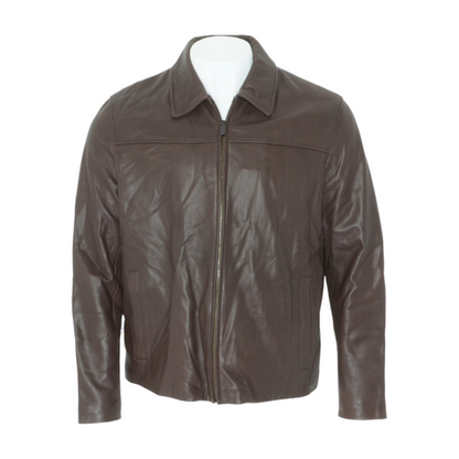 Brown Genuine Lambskin Leather Jacket