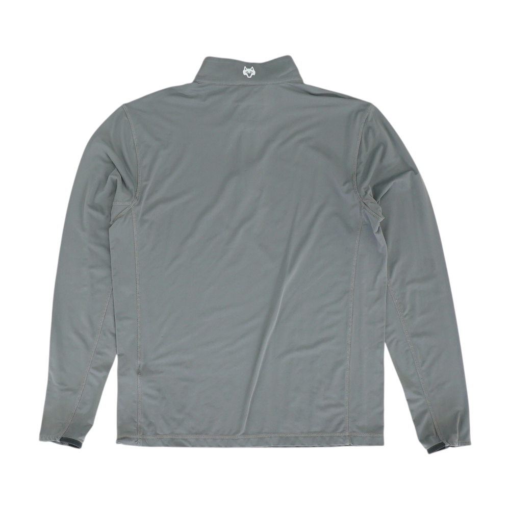 Gray Solid 1/4 Zip Pullover