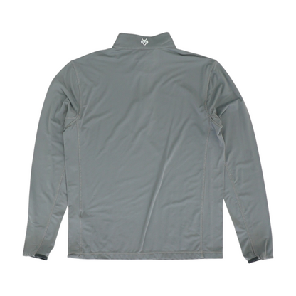 Gray Solid 1/4 Zip Pullover