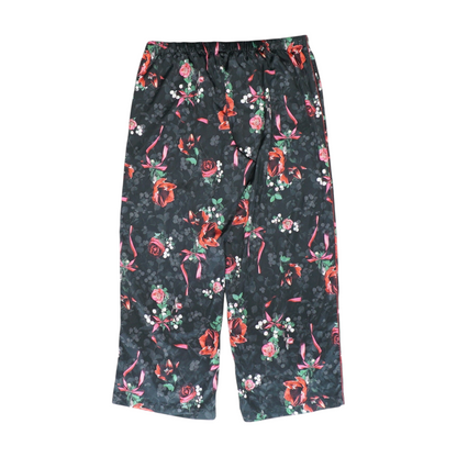 Black Tall Floral Pajama Bottom