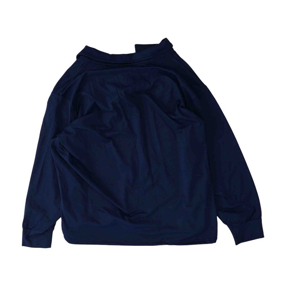 Navy Plus Size Solid Sweatshirt Pullover