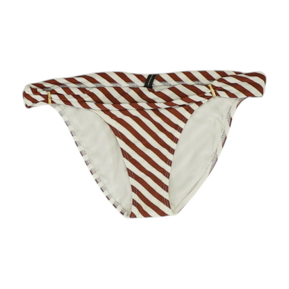 Maroon Striped Swim Bottom