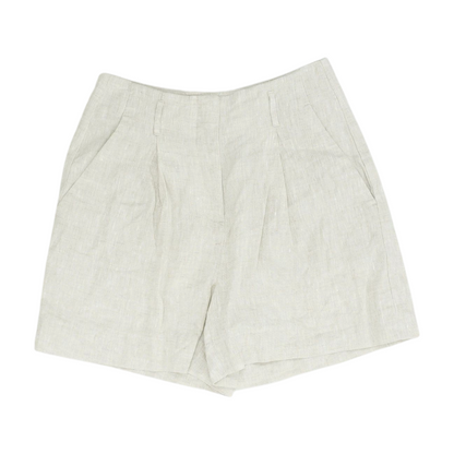 Beige Solid Chino Shorts