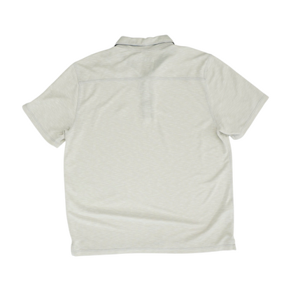 Beige Solid Short Sleeve Polo