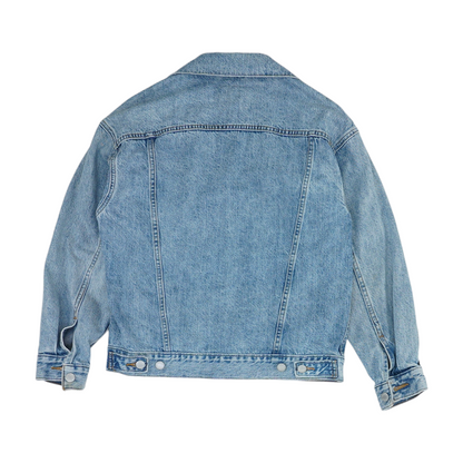 Blue Solid Denim Jacket