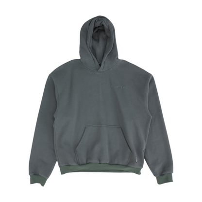 Gray Solid Hoodie Pullover