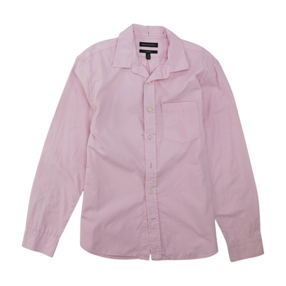 Pink Solid Long Sleeve Button Down