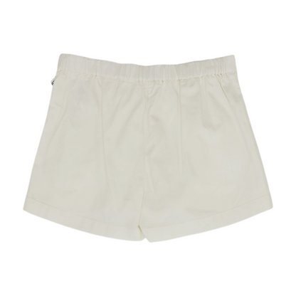 White Solid Chino Shorts