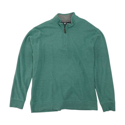 Green Solid 1/4 Zip Pullover