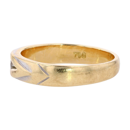 18K Yellow Gold Diamond Band Ring