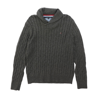 Gray Solid Pullover Sweater