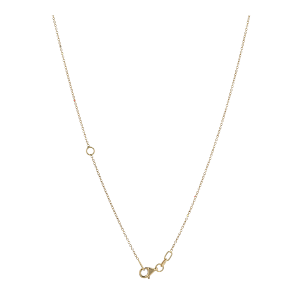 18K Yellow Gold Diamond Pendant Necklace