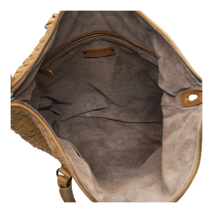 Chene Intrecciato Leather Convertible Top-Handle Bag