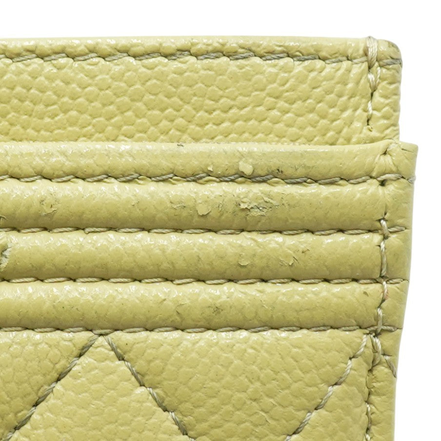 Boy Card Case in Green Leather