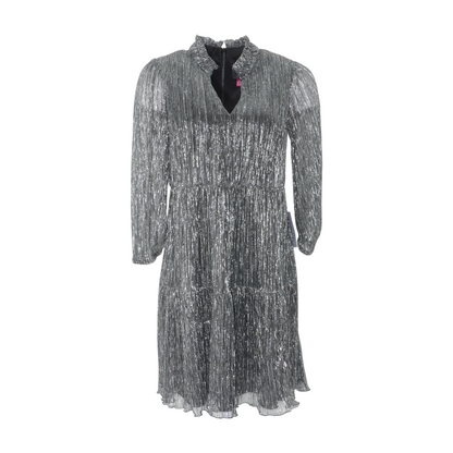 Silver Striped Mini Dress