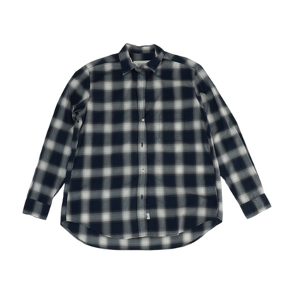 Navy Check Button Down