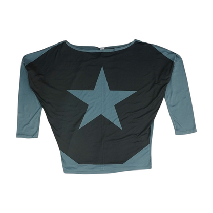 Blue Color Block Blouse