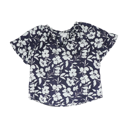 Navy Floral Blouse