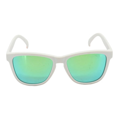White Acadia Square Sunglasses