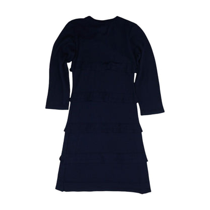 Navy Solid Midi Dress