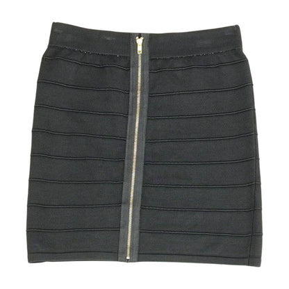 Black Solid Mini Skirt