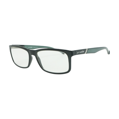 Black AN 7089L Rectangle Prescription Eyewear