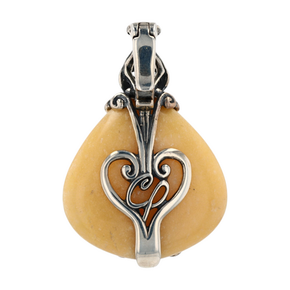 Sterling Silver Yellow Stone Pendant
