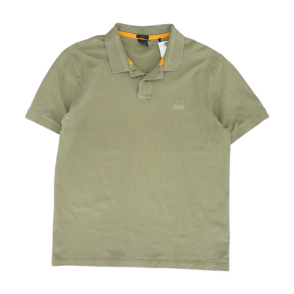Green Solid Short Sleeve Polo