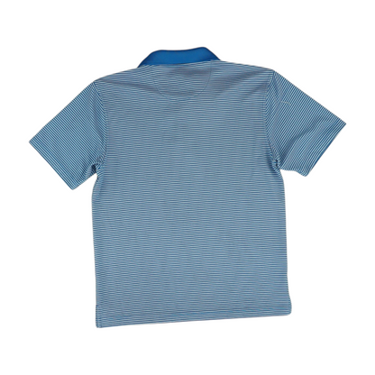 Blue Striped Short Sleeve Polo
