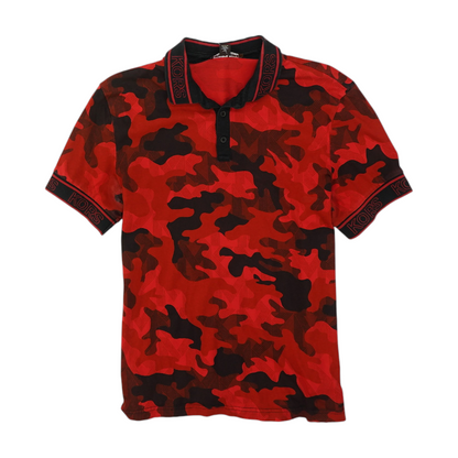 Red Camo Short Sleeve Polo