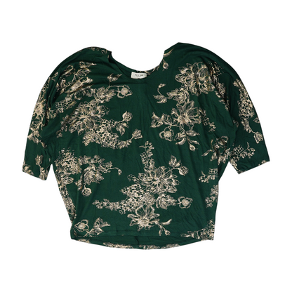 Green Floral Blouse