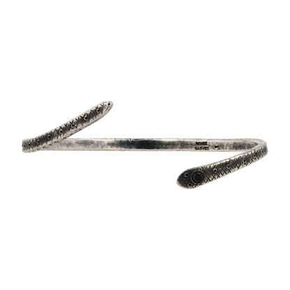 Sterling Silver Black Stone Bangle Bracelet