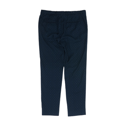 Navy Geometric Regular Pants