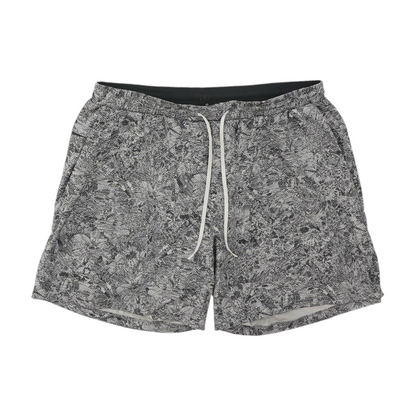 Gray Abstract Active Shorts