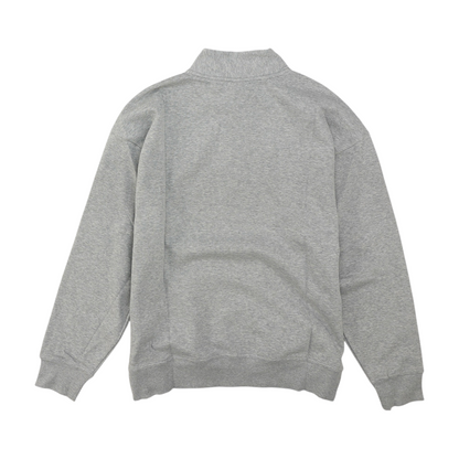 Gray Solid 1/4 Zip Pullover