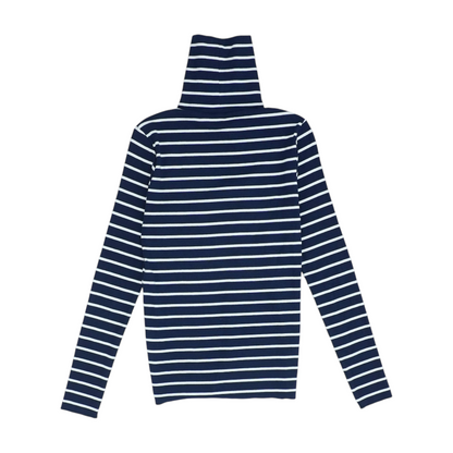 Navy Striped Pullover Sweater