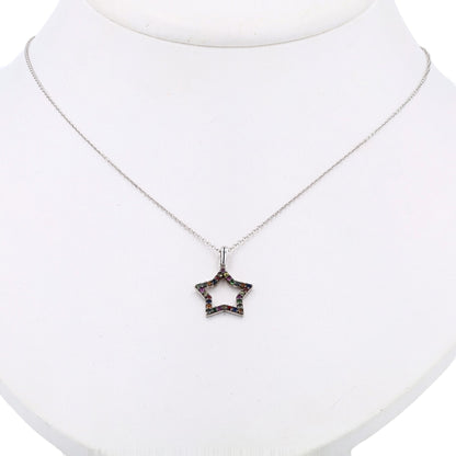 1/3 ctw Sterling Silver Sapphire Pendant Necklace