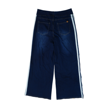 Blue Petite Wide Leg Pants