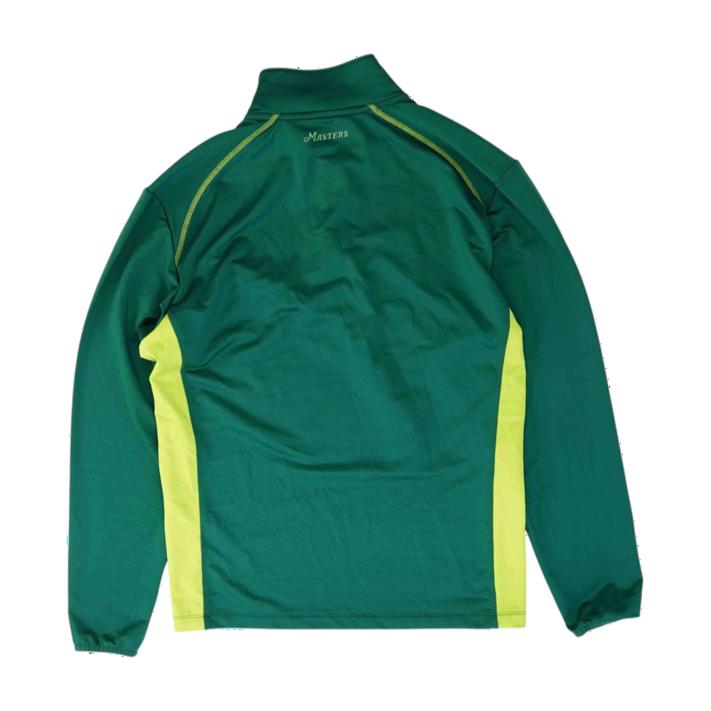 Green Color Block 1/4 Zip Pullover