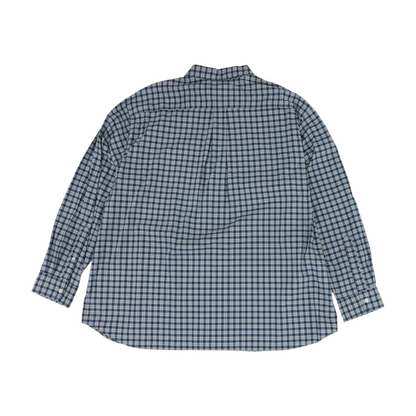 Navy Check Long Sleeve Button Down