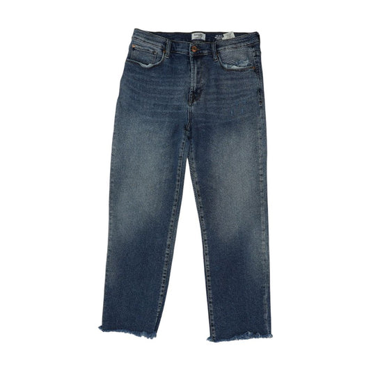 Blue High Rise Slim Leg Jeans