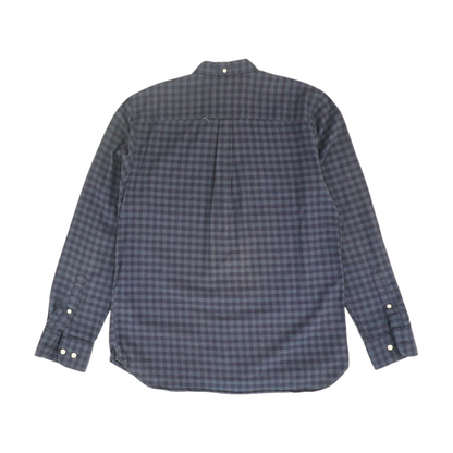 Navy Check Flannel Button Down