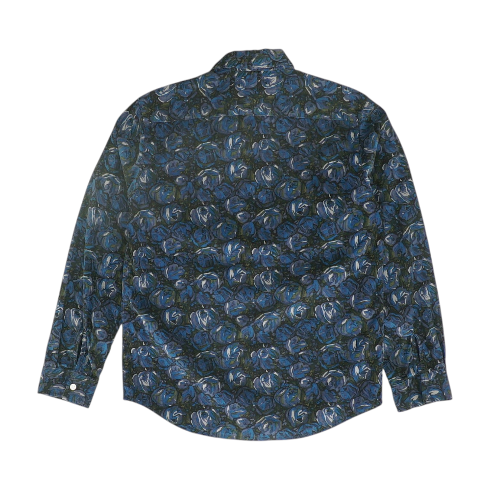 Navy Floral Flannel Button Down