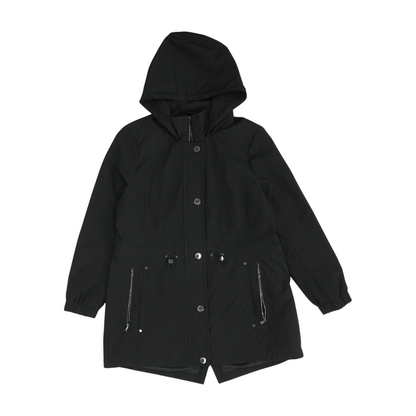 Black Solid Rain Jacket