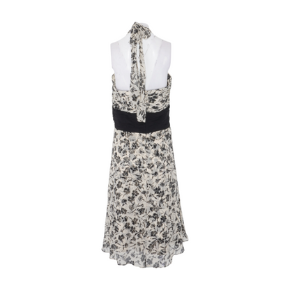 Cream Plus Size Floral Midi Dress