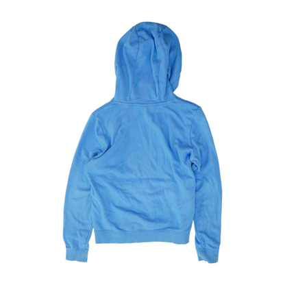 Blue Solid Hoodie Pullover